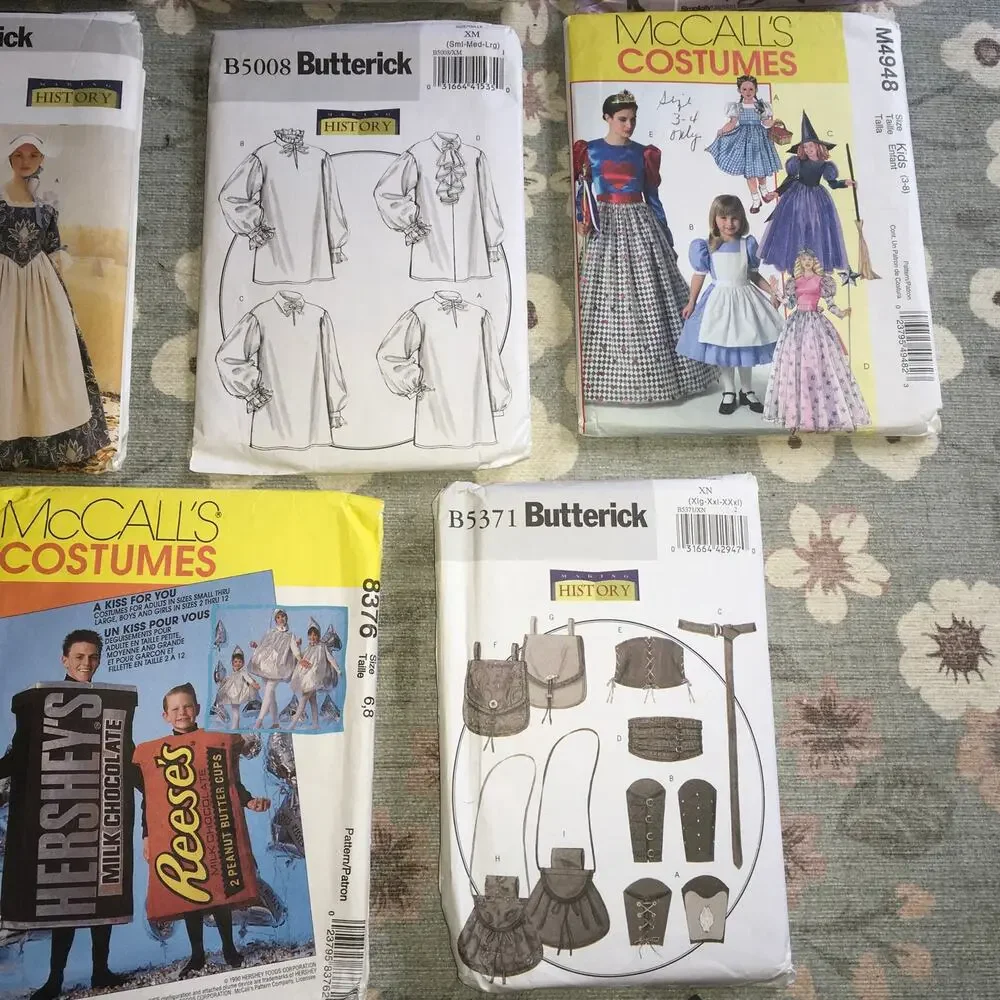 **Lot of 14** Sewing Patterns Renaissance Halloween Costume Novelty ALL CUT